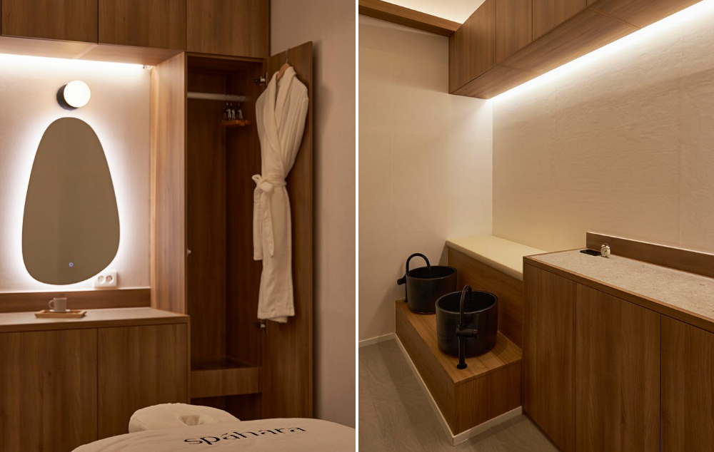 스파, 마사지샵 락카장, 세면대
