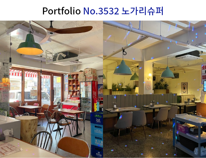 힙지로 스타일의 맥주집 인테리어
