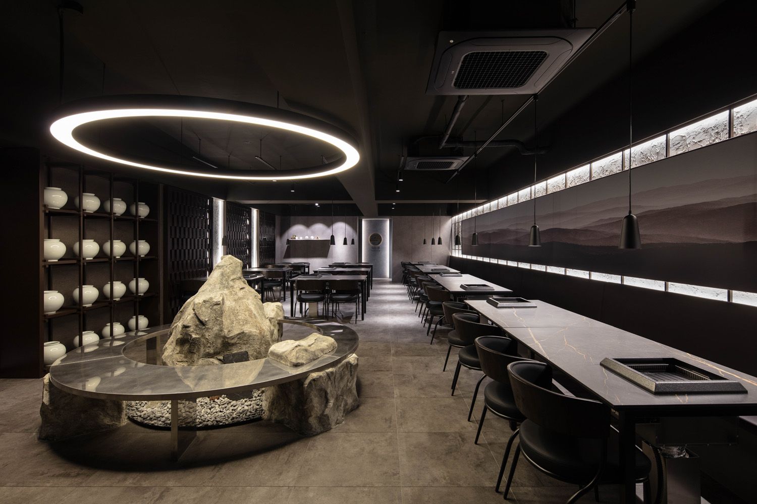 Modern Korean barbecue interior