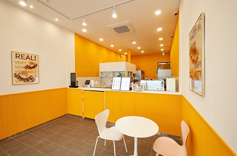 yellow cafe interior