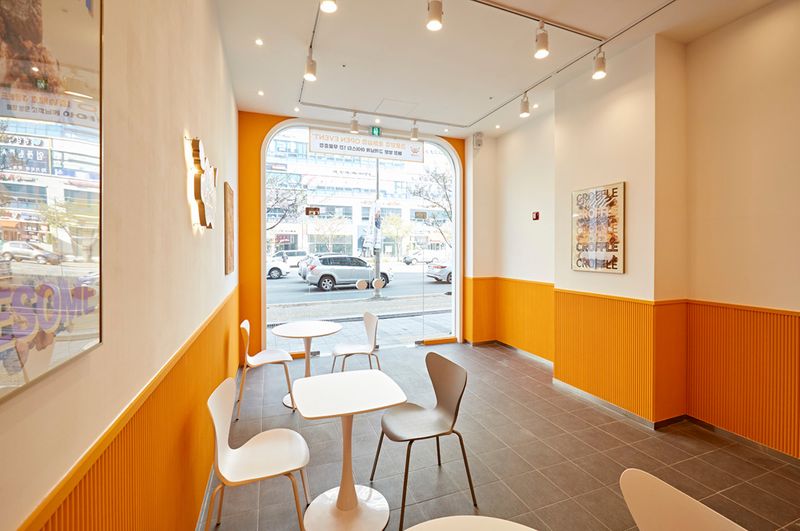 orange cafe interior